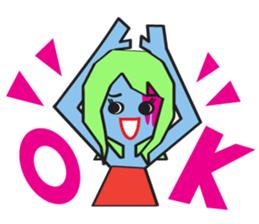 Zombie Girl Sticker sticker #591478