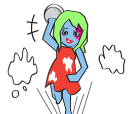 Zombie Girl Sticker sticker #591480