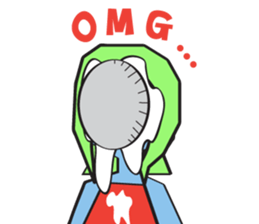 Zombie Girl Sticker sticker #591481