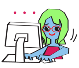 Zombie Girl Sticker sticker #591482