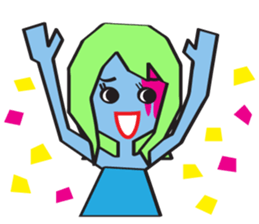 Zombie Girl Sticker sticker #591484