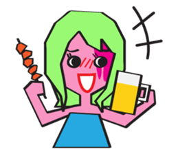 Zombie Girl Sticker sticker #591485