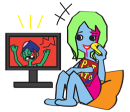 Zombie Girl Sticker sticker #591486