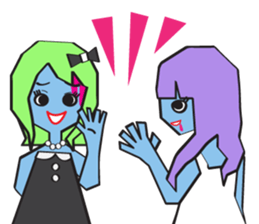 Zombie Girl Sticker sticker #591488