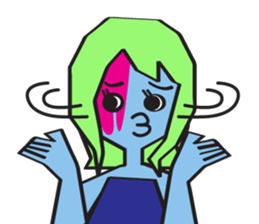 Zombie Girl Sticker sticker #591490