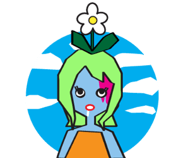 Zombie Girl Sticker sticker #591491