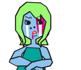 Zombie Girl Sticker sticker #591492