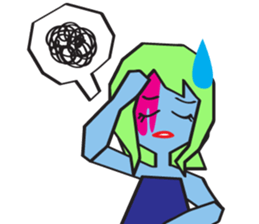 Zombie Girl Sticker sticker #591494