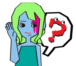 Zombie Girl Sticker sticker #591496