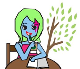 Zombie Girl Sticker sticker #591497