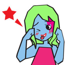 Zombie Girl Sticker sticker #591498