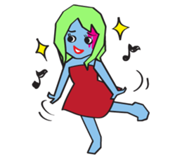 Zombie Girl Sticker sticker #591500