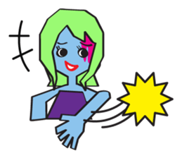 Zombie Girl Sticker sticker #591501