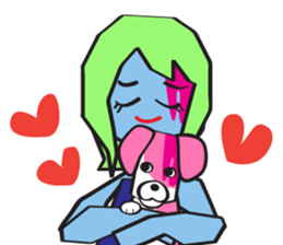 Zombie Girl Sticker sticker #591502