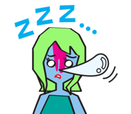 Zombie Girl Sticker sticker #591504