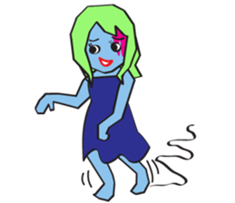 Zombie Girl Sticker sticker #591505