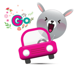 Playful Rabbit sticker #591594