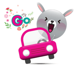 Playful Rabbit sticker #591594