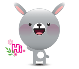 Playful Rabbit sticker #591598