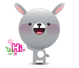 Playful Rabbit sticker #591598