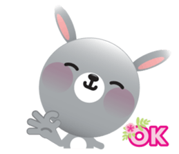 Playful Rabbit sticker #591600