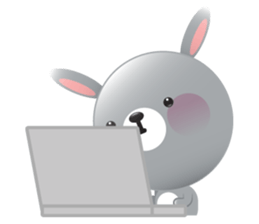 Playful Rabbit sticker #591602