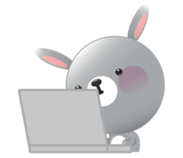 Playful Rabbit sticker #591602