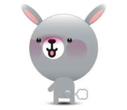 Playful Rabbit sticker #591627