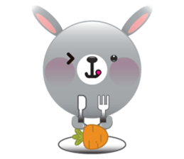 Playful Rabbit sticker #591628