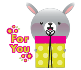 Playful Rabbit sticker #591630