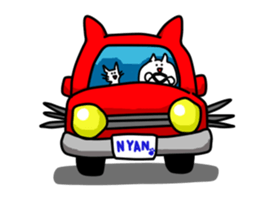 Unbalanced cat sticker #591872