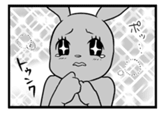 Rabbit, chick and Manga sticker #592395