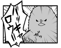 Rabbit, chick and Manga sticker #592398