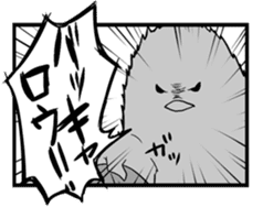 Rabbit, chick and Manga sticker #592398