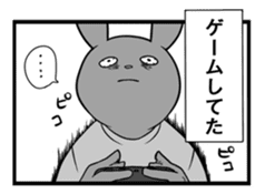 Rabbit, chick and Manga sticker #592406