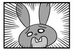 Rabbit, chick and Manga sticker #592429