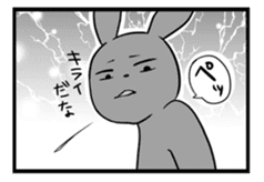 Rabbit, chick and Manga sticker #592433