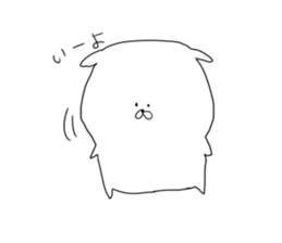 white dog sticker #593274