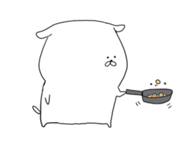 white dog sticker #593286