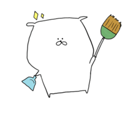 white dog sticker #593287