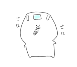 white dog sticker #593293