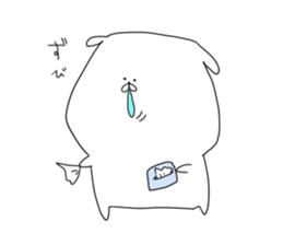 white dog sticker #593294