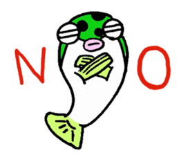 Green spotted puffer Tetsuchan sticker #593519