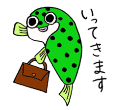 Green spotted puffer Tetsuchan sticker #593523