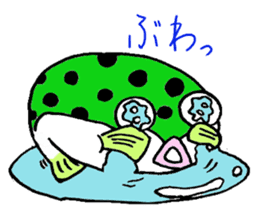 Green spotted puffer Tetsuchan sticker #593541