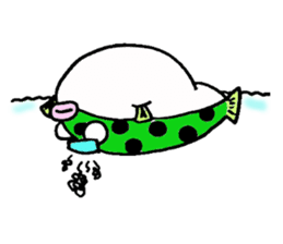 Green spotted puffer Tetsuchan sticker #593551
