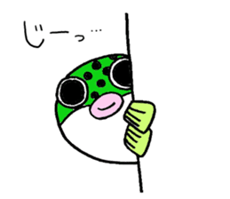 Green spotted puffer Tetsuchan sticker #593553