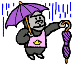 The overprotective gorilla sticker #593669