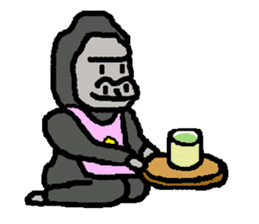 The overprotective gorilla sticker #593671