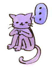 Nyannosuke the Purple Cat sticker #594640